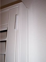 outside mount l frame on top of existing trim