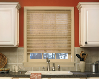 brilliance pleated kitchen shades