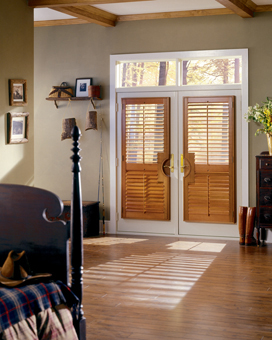 country door wood shutter coverings