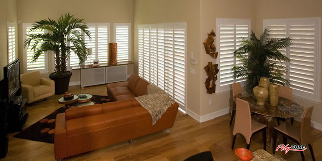 aluminum shutters windows doors living room kitchen